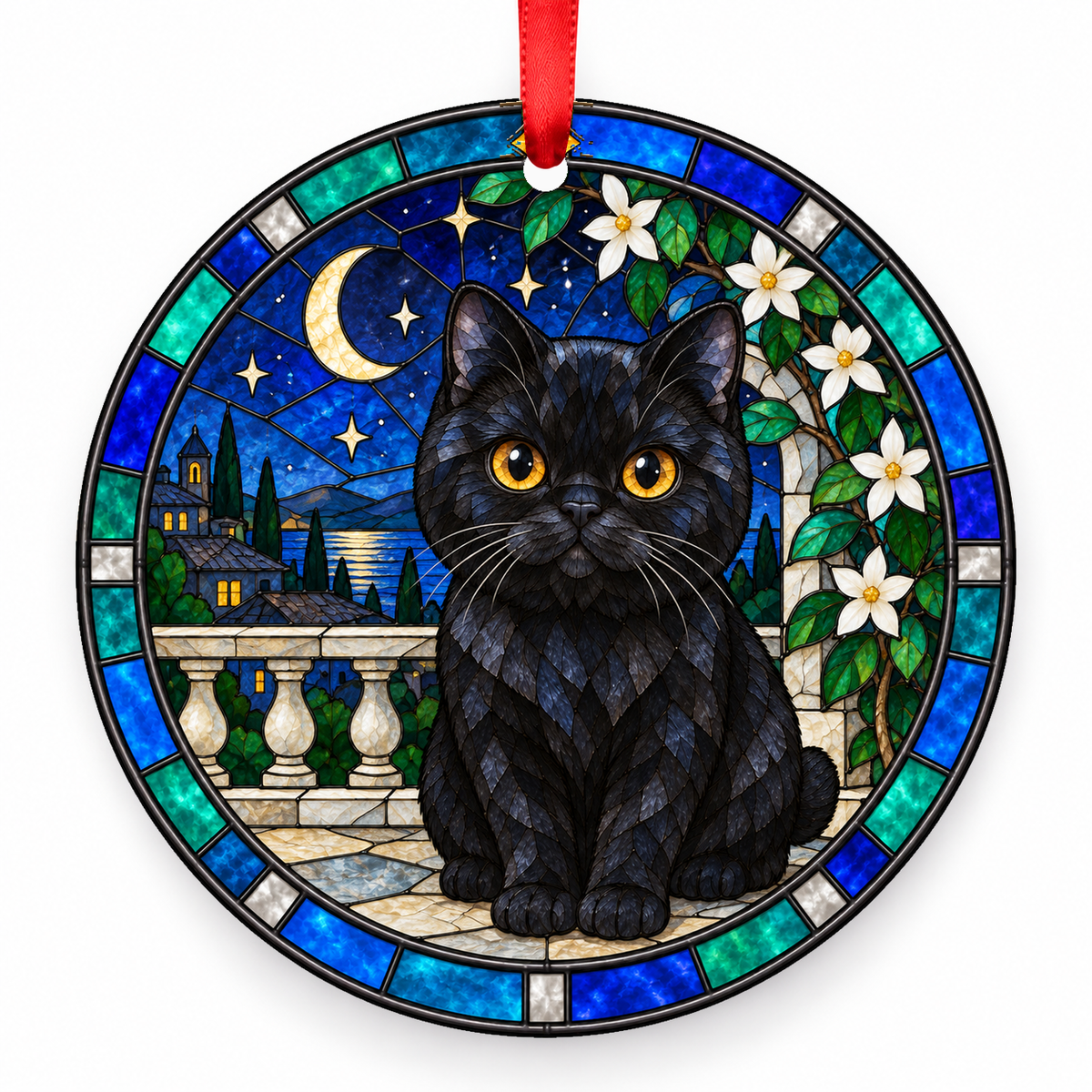 Toybob Black stained glass style ornament