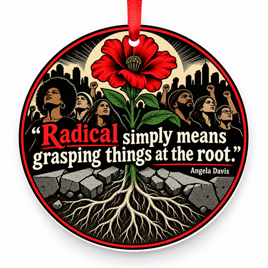 Radical Simply Means Grasping Things at the Root Christmas Ornament with red hanging ribbon