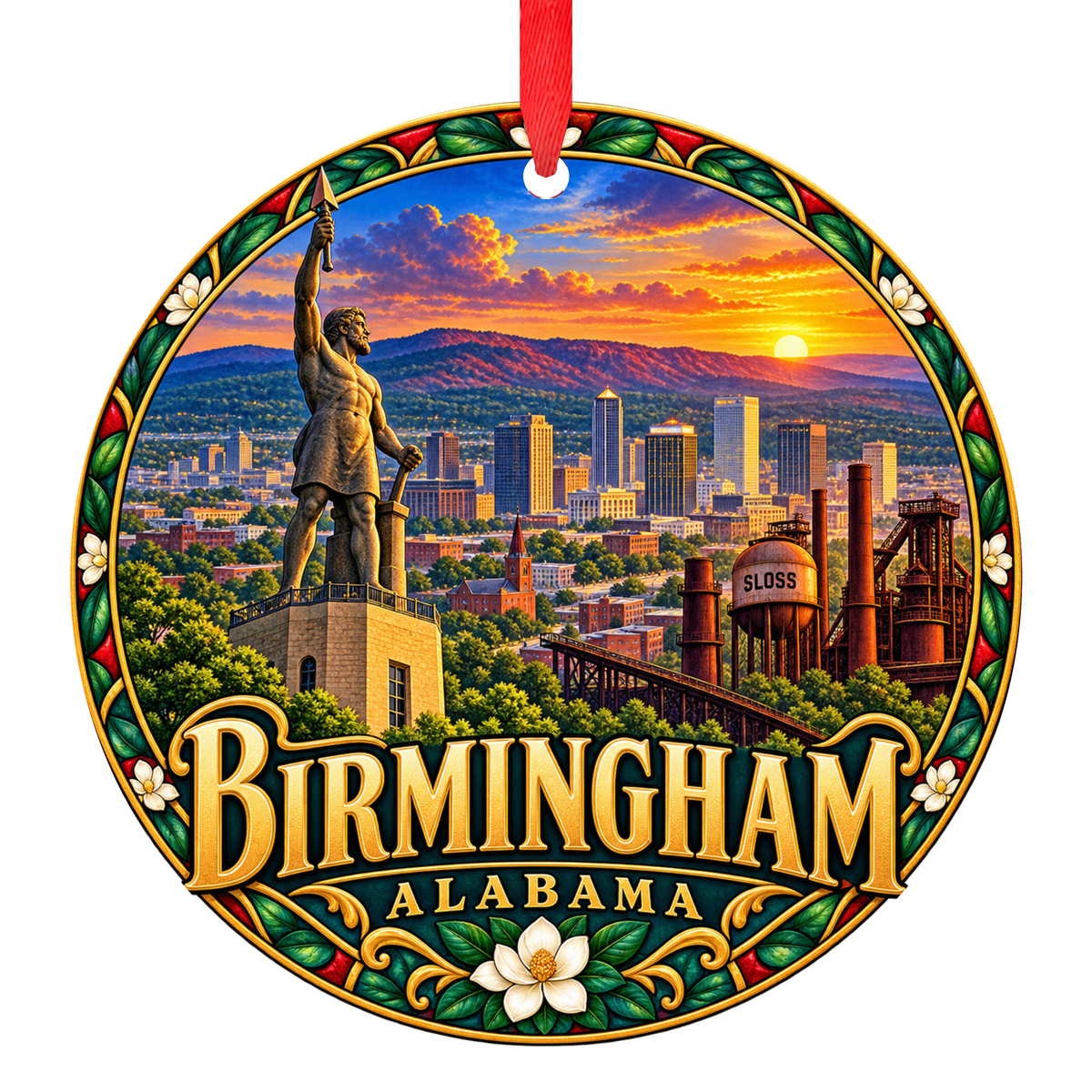 Birmingham Alabama Christmas ornament travel souvenir collectible gift