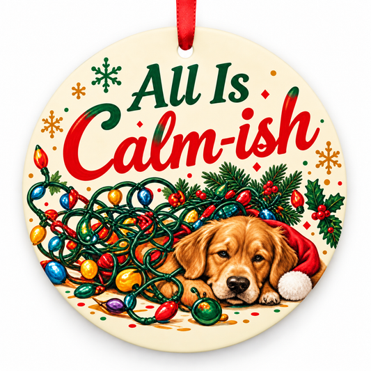 All Is Calm-ish Funny Family Christmas Ornament