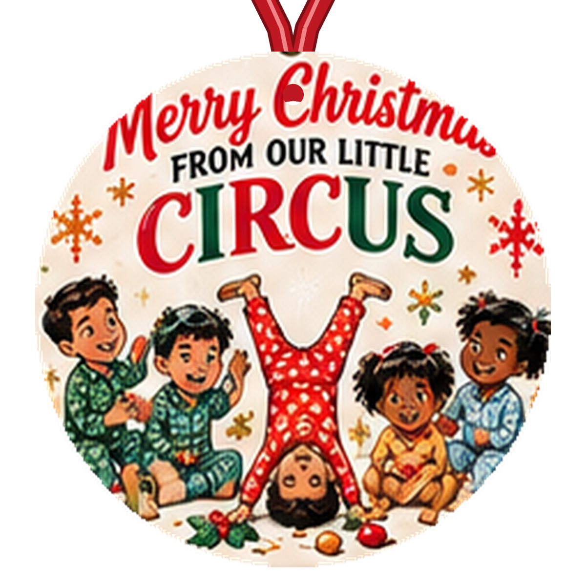 Merry Christmas From Our Little Circus Family Ornament