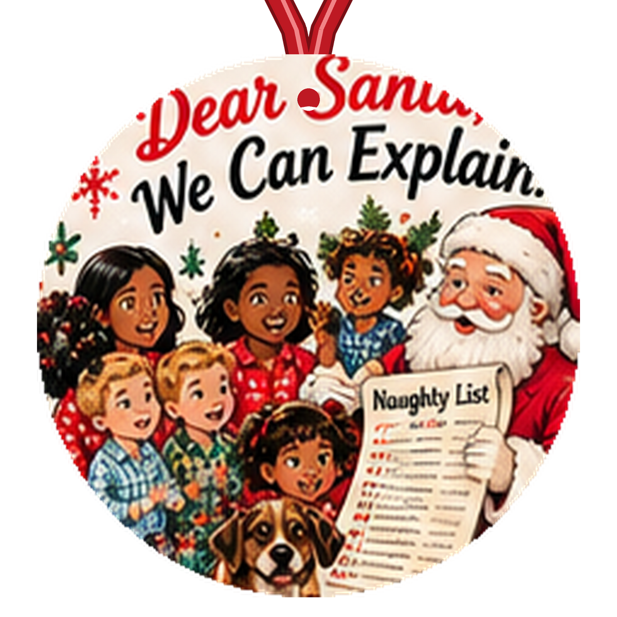Dear Santa, We Can Explain Funny Family Christmas Ornament