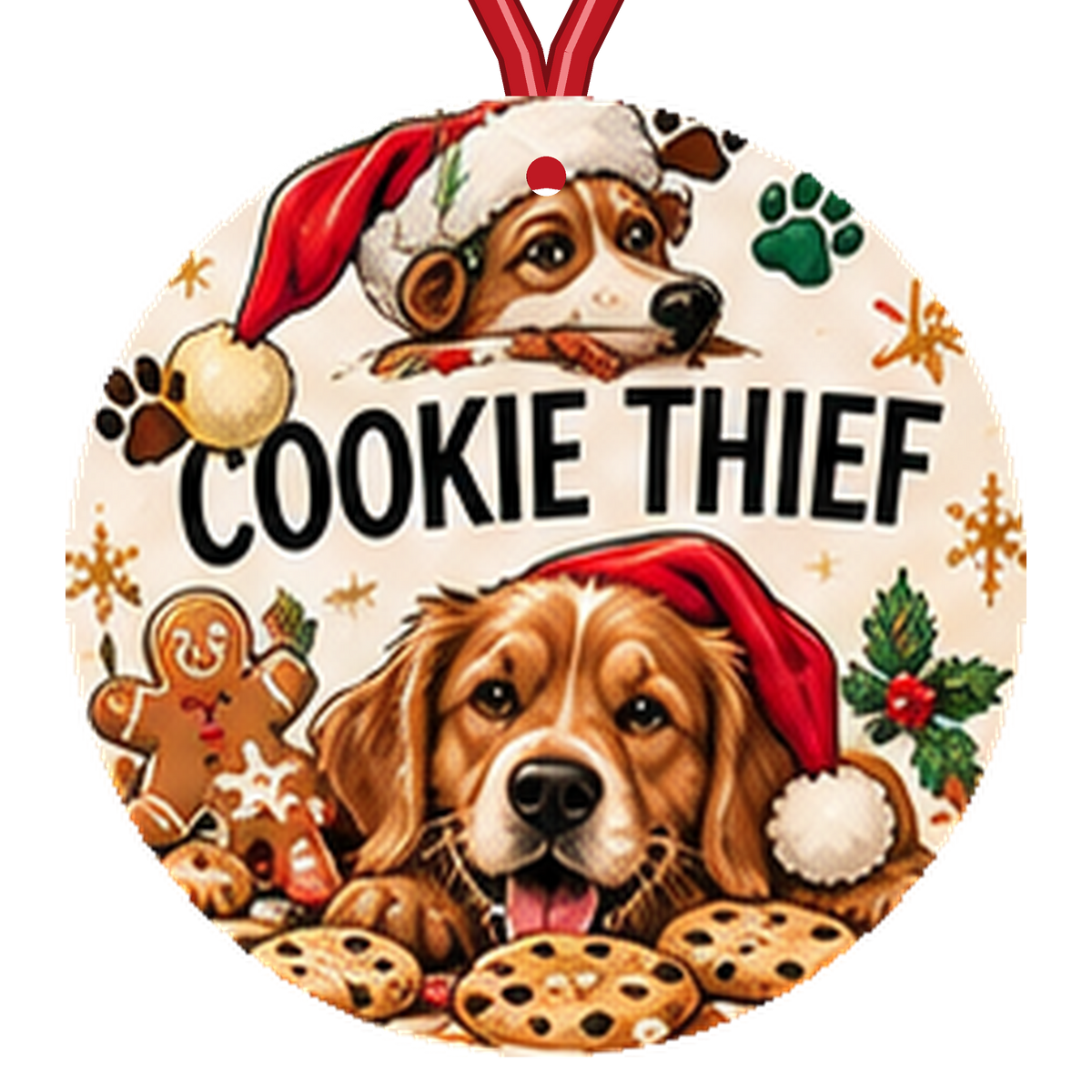 Official Cookie Thief Funny Christmas Ornament