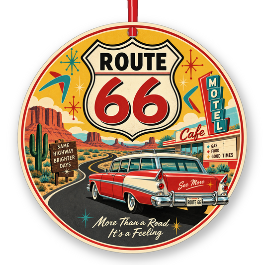 Route 66 Vintage Road Trip Christmas ornament
