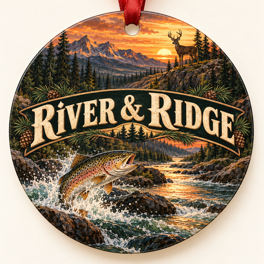 River & Ridge hunting Christmas ornament