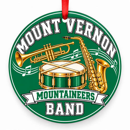 Mount Vernon High School Mountaineers Band Christmas ornament