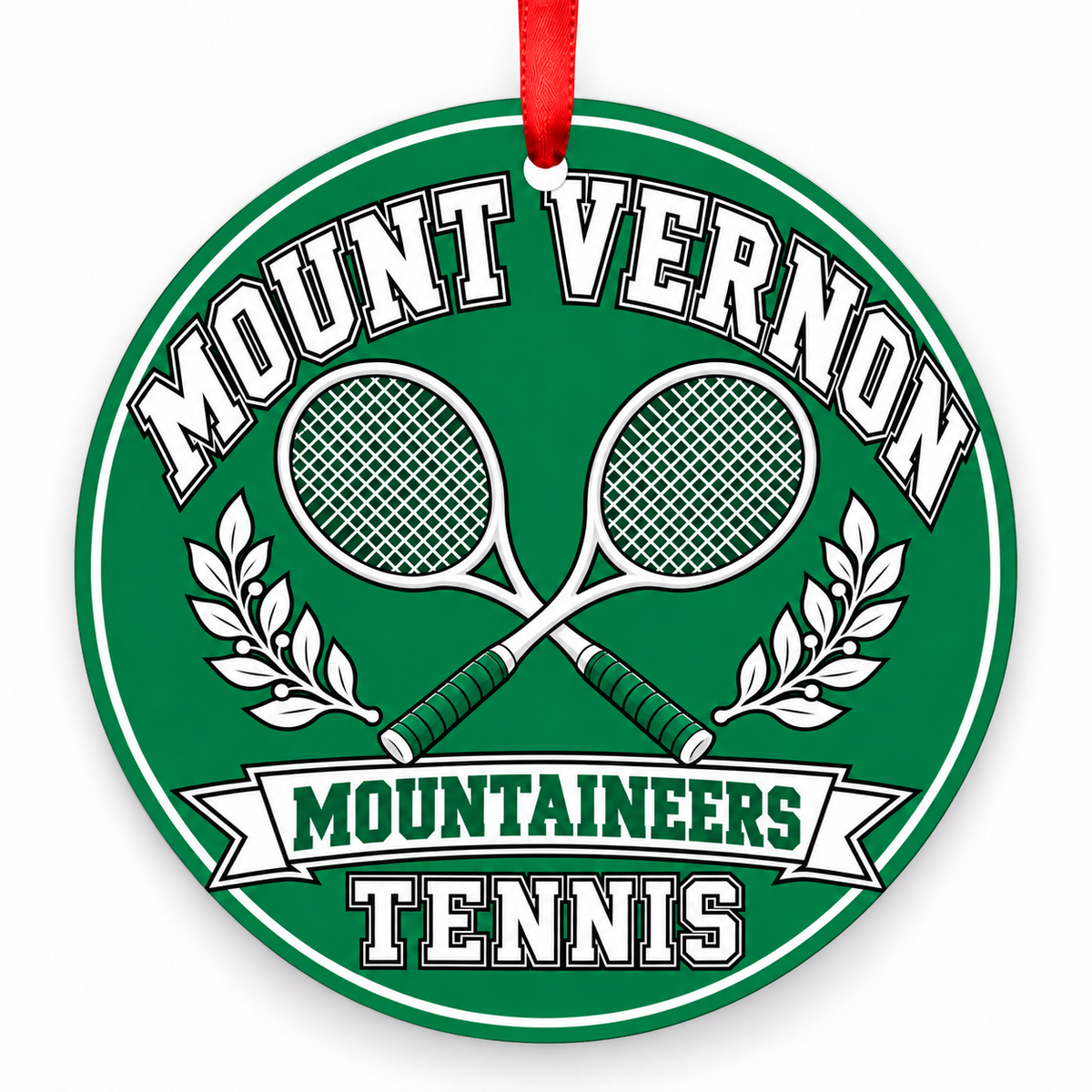 Mount Vernon High School Mountaineers Tennis Christmas ornament