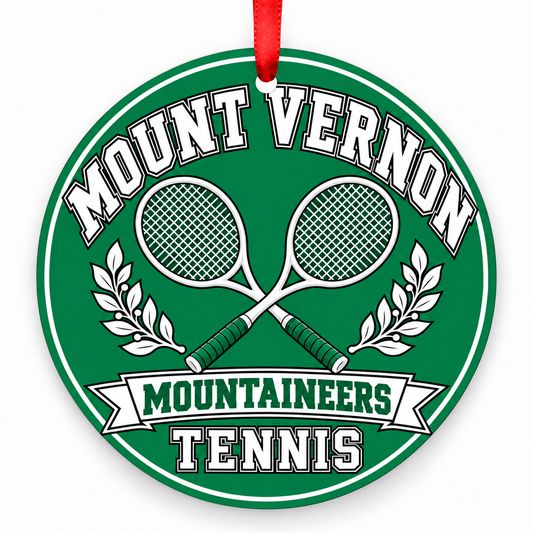 Mount Vernon High School Mountaineers Tennis Christmas ornament