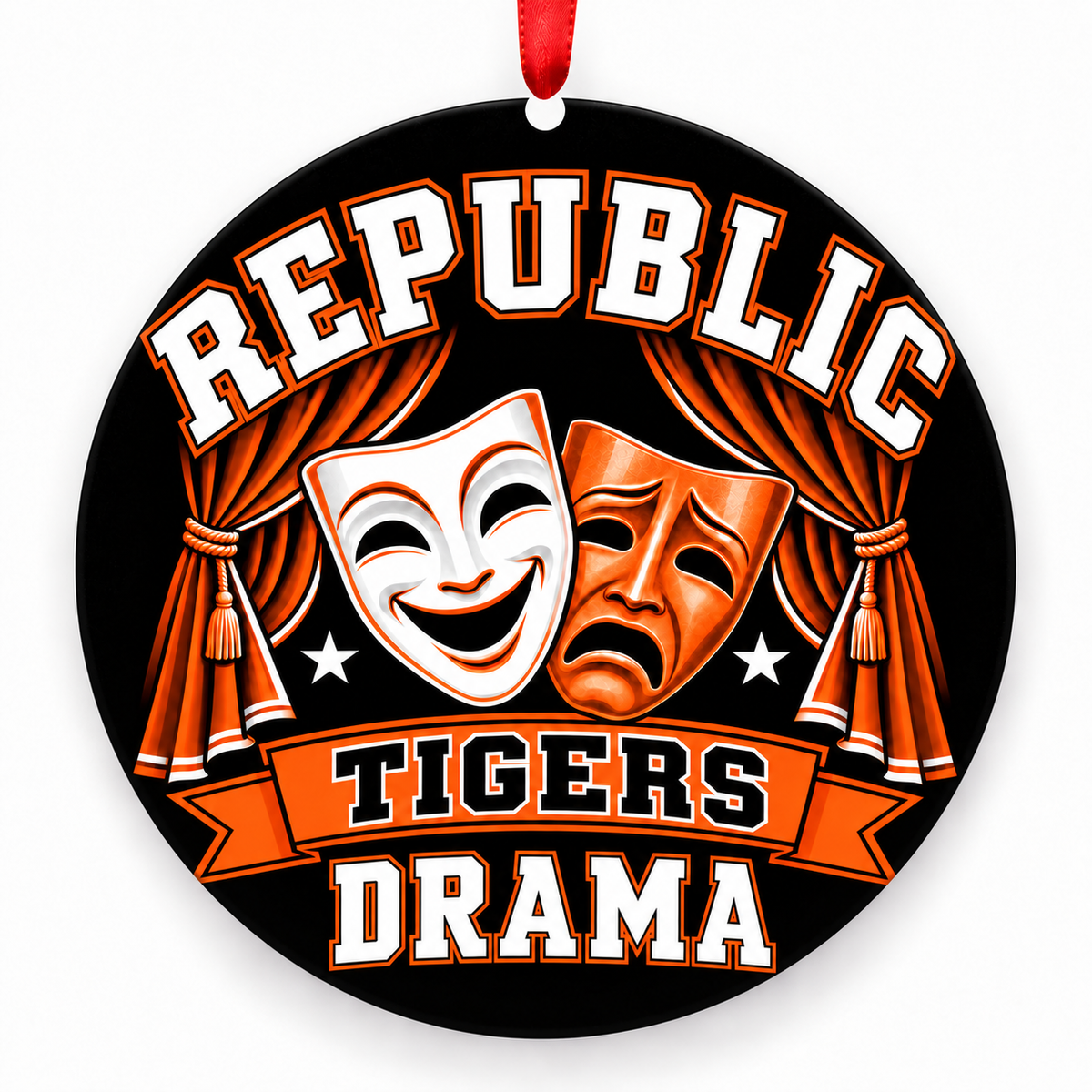 Republic Tigers Drama Christmas Ornament