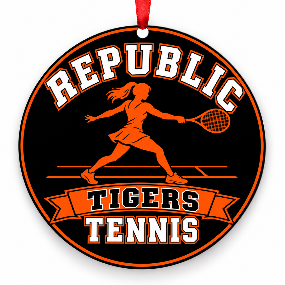Republic Tigers TENNIS ornament — Player Silhouette