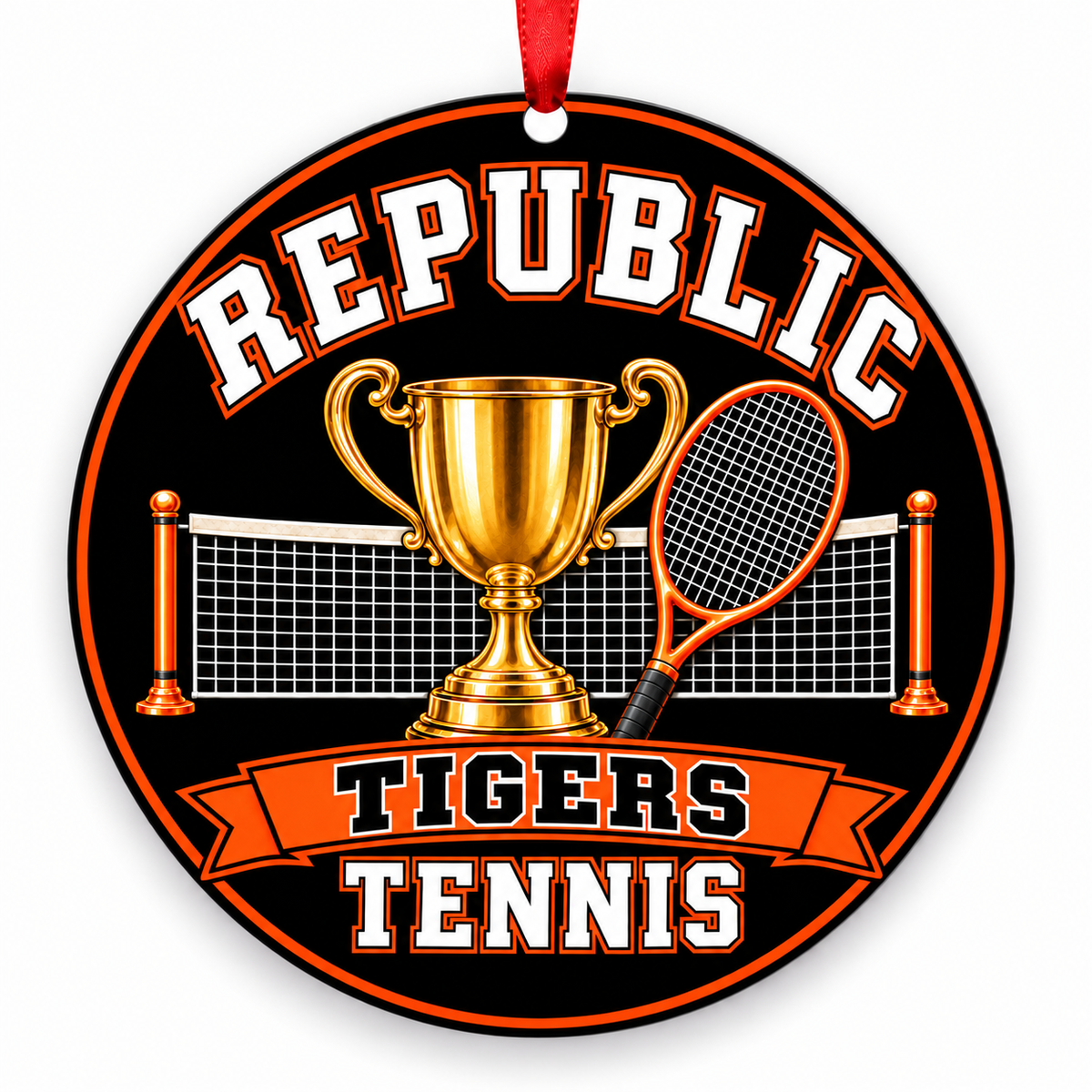 Republic Tigers TENNIS ornament — Trophy and Net