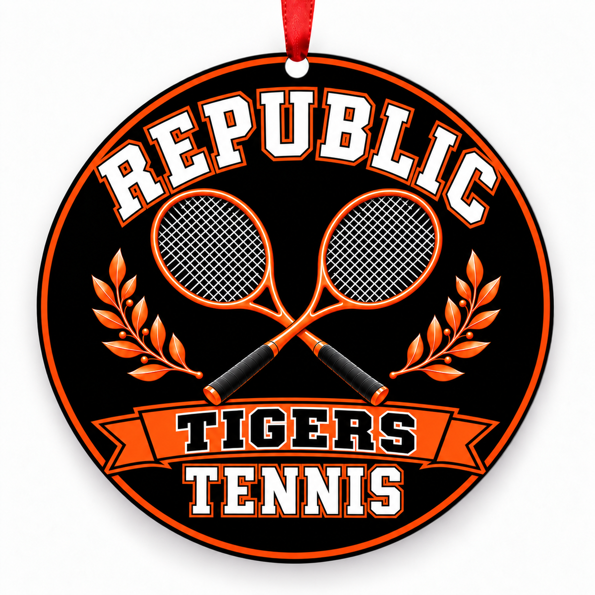Republic Tigers Tennis ornament — design 1