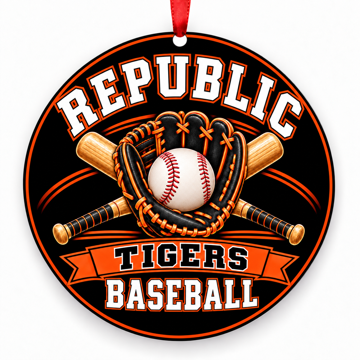 Republic Tigers Baseball ornament — design 1