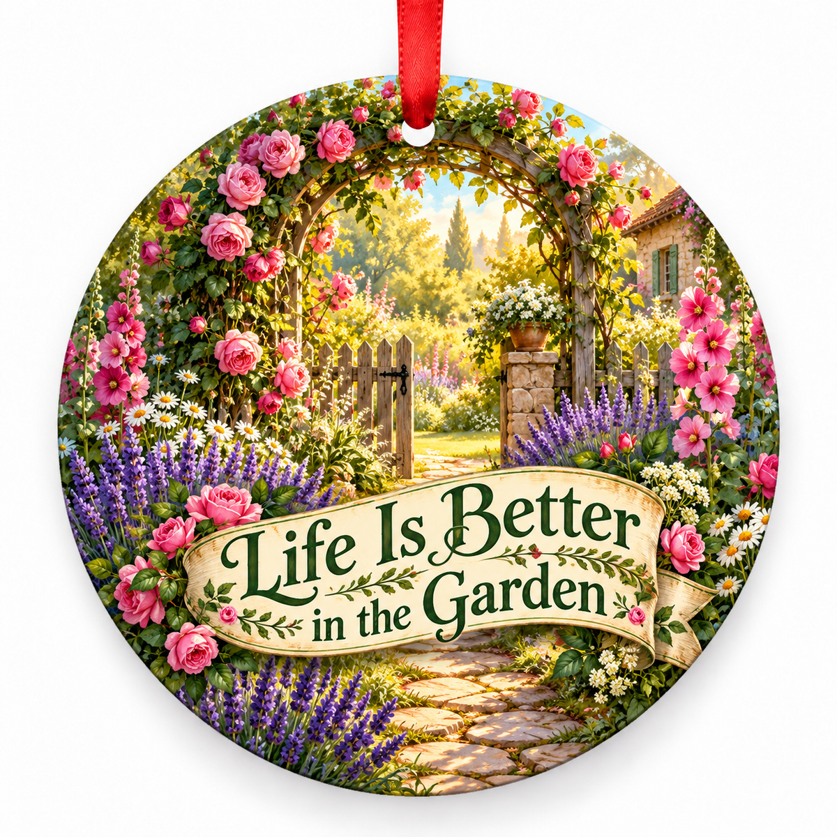 Life Is Better in the Garden ornament