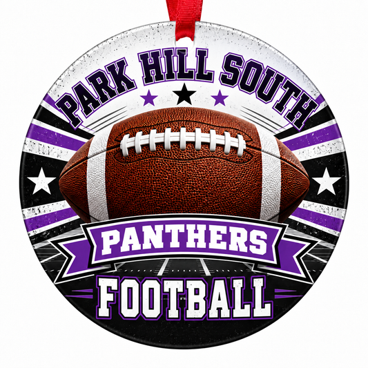 Park Hill South High School Panthers Football Christmas Ornament