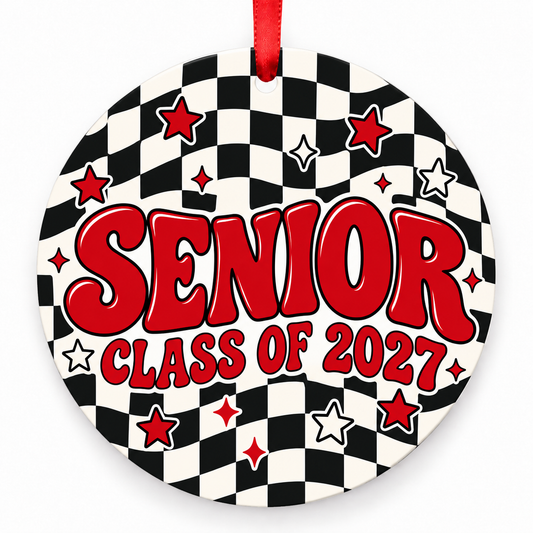 Checkerboard Senior Class of 2027 ornament