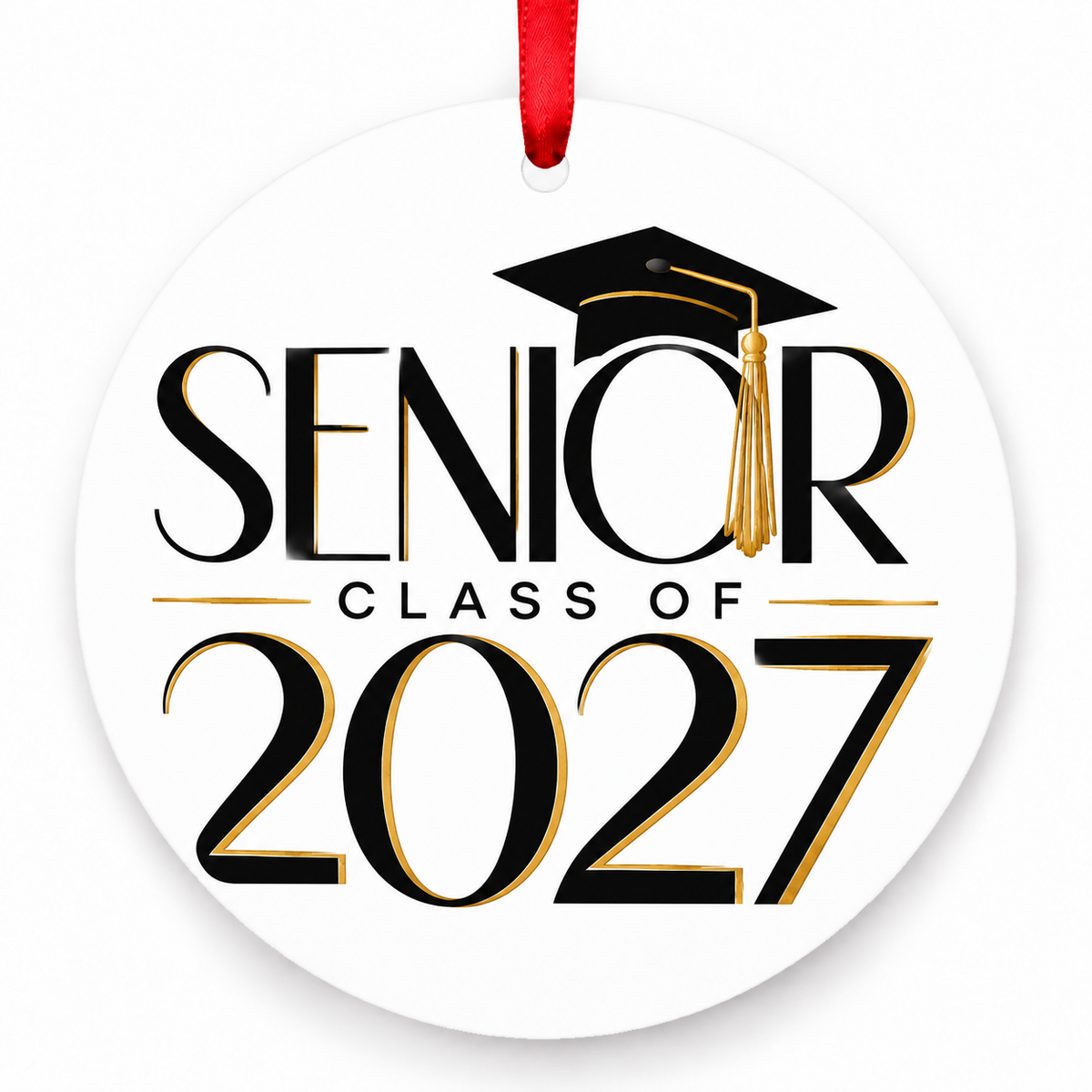 Minimal Modern Senior Class of 2027 ornament