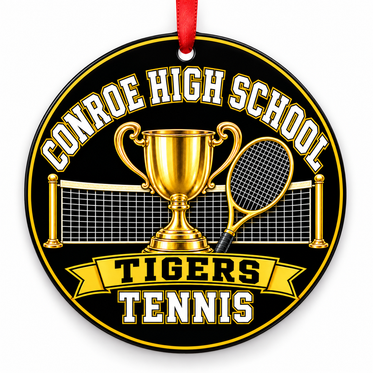 Conroe Tigers Tennis – Trophy & Net