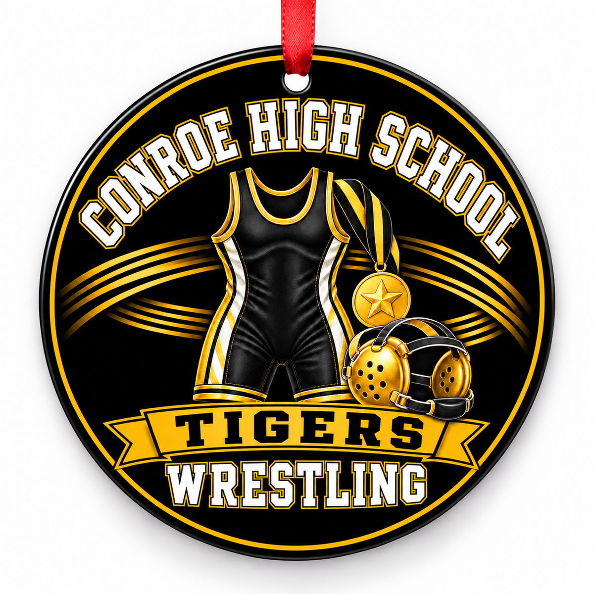 Conroe Tigers Wrestling – Singlet & Medal