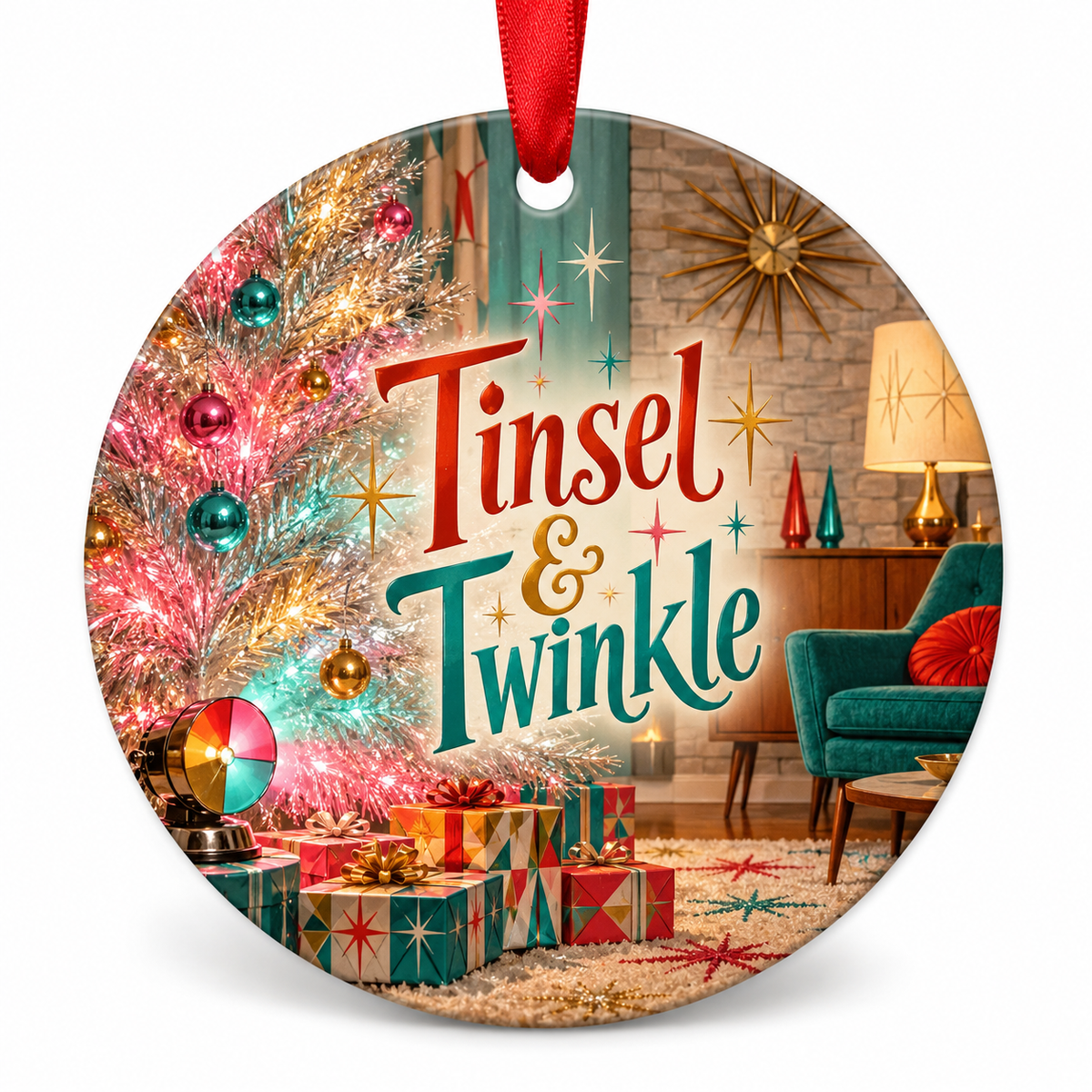 Tinsel & Twinkle retro Christmas ornament