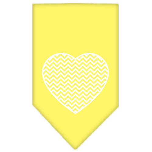 Pet and Dog Bandana Screen Printed, "Chevron Heart"