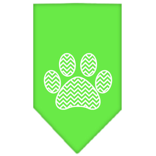Pet and Dog Bandana Screen Printed, "Chevron Paw"