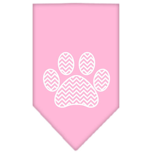 Pet and Dog Bandana Screen Printed, "Chevron Paw"