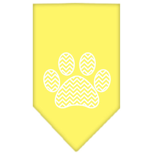 Pet and Dog Bandana Screen Printed, "Chevron Paw"