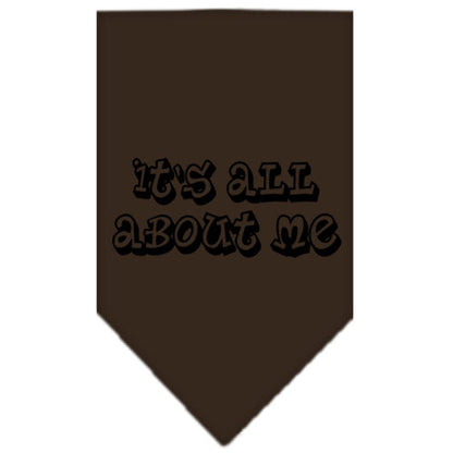 Pet and Dog Bandana Screen Printed, "It's All About Me"