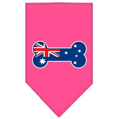 Pet and Dog Bandana Screen Printed, "Bone Shaped Australian Flag"