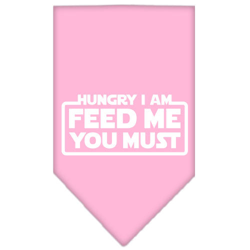 Pet and Dog Bandana Screen Printed, "Hungry I Am, Feed Me You Must"