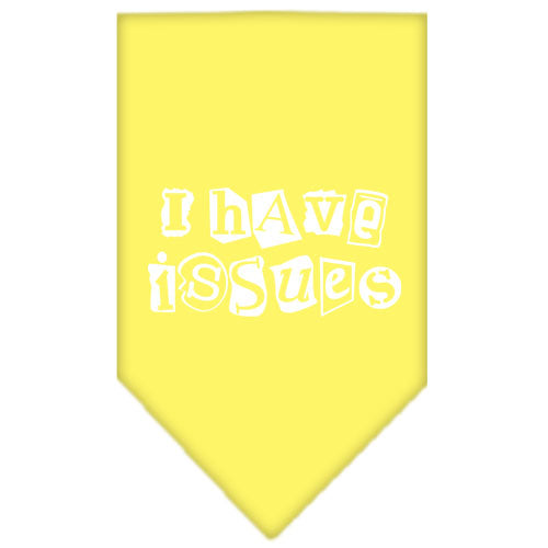 Pet and Dog Bandana Screen Printed, "I Have Issues"