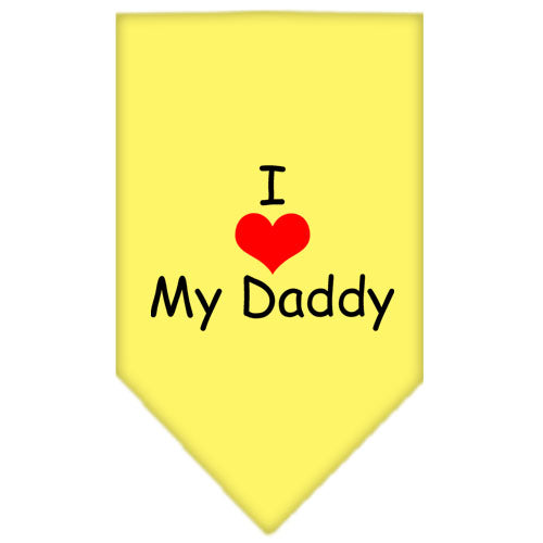 Pet and Dog Bandana Screen Printed, "I Love My Daddy"