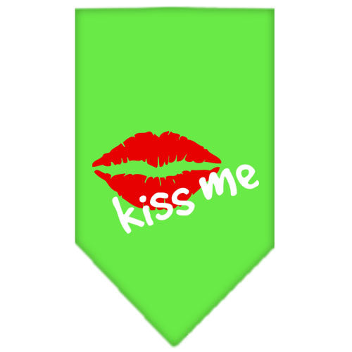 Pet and Dog Bandana Screen Printed, "Kiss Me"