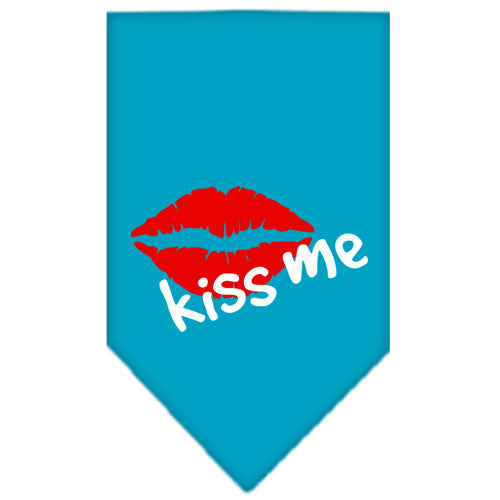 Pet and Dog Bandana Screen Printed, "Kiss Me"
