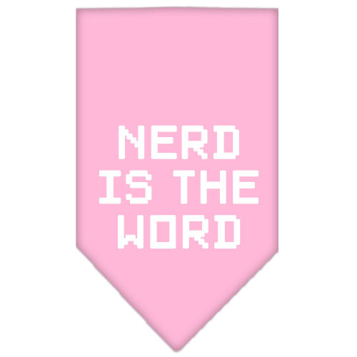 Pet and Dog Bandana Screen Printed, "Nerd Is The Word"