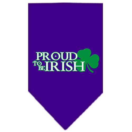 Pet and Dog Bandana Screen Printed, "Proud To Be Irish"