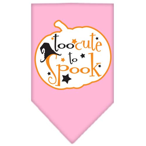 Halloween Pet and Dog Bandana Screen Printed, "Too Cute To Spook"