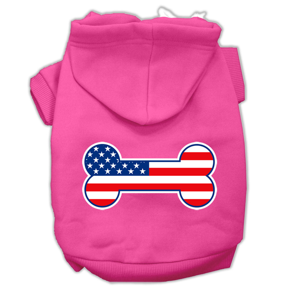 Pet Hoodie "Bone Shaped American Flag"