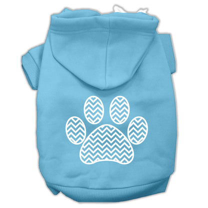 Pet Hoodie "Chevron Paw Print"