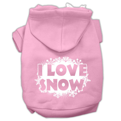 I Love Snow Christmas Pet Hoodie