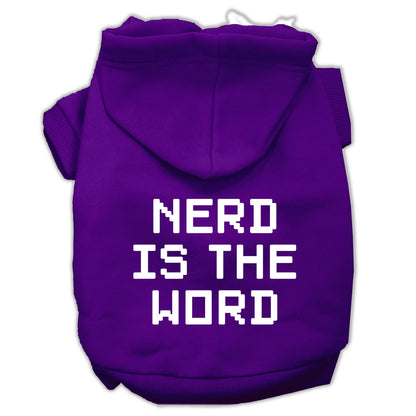 Pet Hoodie "Nerd Is The Word"