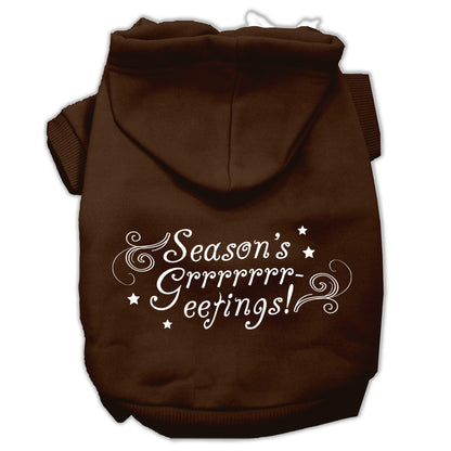 Christmas Pet Hoodie Screen Printed, "Season's Greetings"