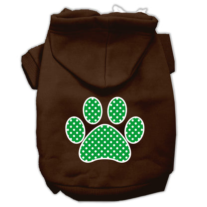 Pet Hoodie "Green Swiss Dots Paw"