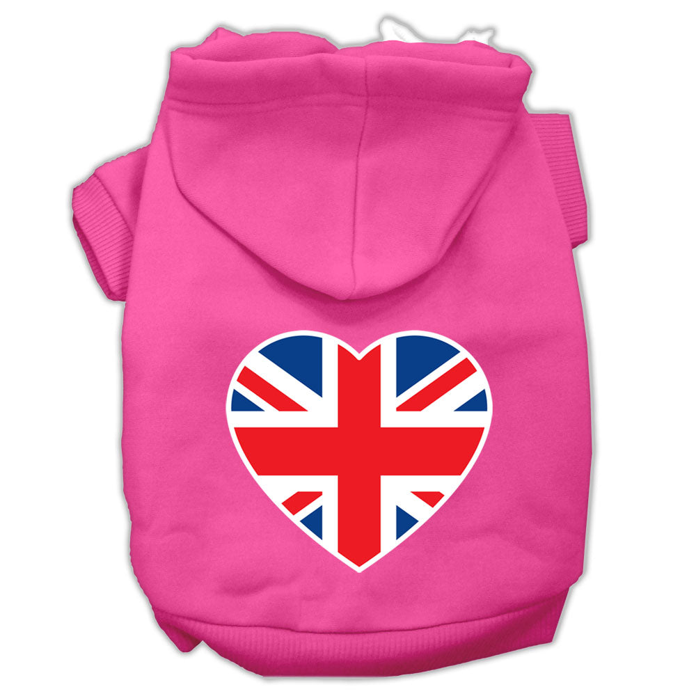 Pet Hoodie "British Flag Heart"