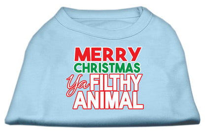 Christmas Pet Dog & Cat Shirt, "Merry Christmas Ya Filthy Animal"