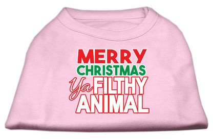 Christmas Pet Dog & Cat Shirt, "Merry Christmas Ya Filthy Animal"
