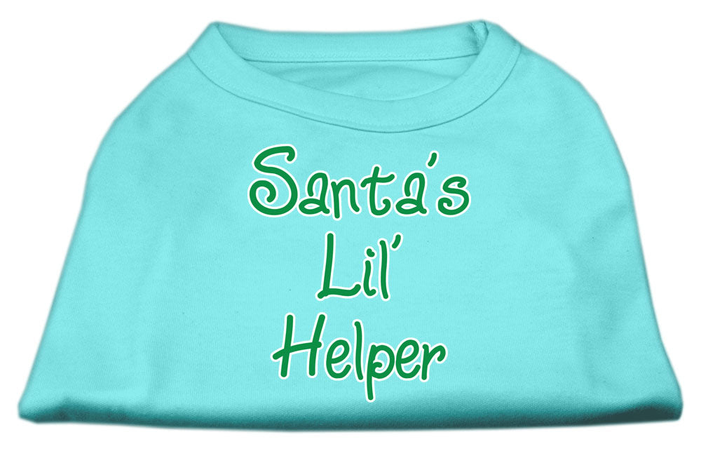 Christmas Screenprinted Dog Shirt, "Santa's Lil Helper"