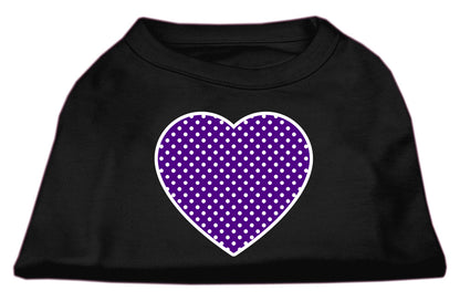 Pet Shirt "Swiss Dots Purple Heart"