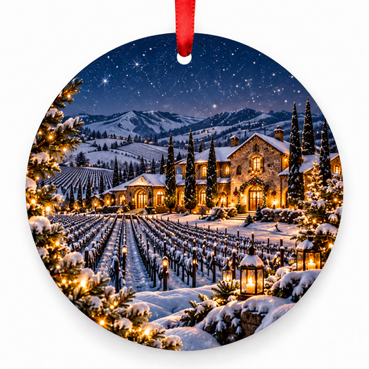  Christmas ornament with red hanging ribbon